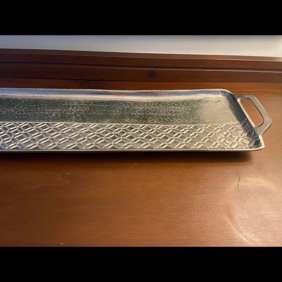 Home Essentials Half Engraved Silver Tray - Picture 6 of 14